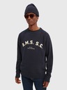Scotch & Soda Dunkelblaues bedrucktes Sweatshirt für Herren Scotch & Soda
