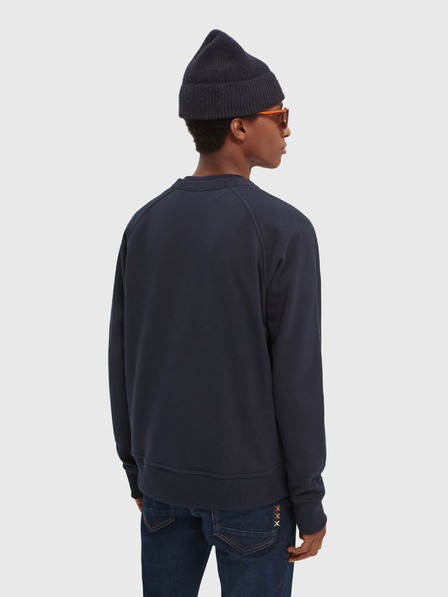 Scotch & Soda Dunkelblaues bedrucktes Sweatshirt für Herren Scotch & Soda