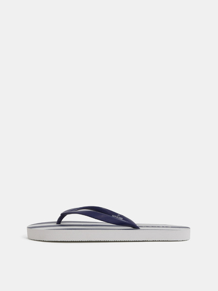 Pieces Weiß und blau gestreifte Flip Flops Pieces Blair