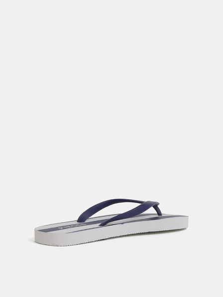 Pieces Weiß und blau gestreifte Flip Flops Pieces Blair