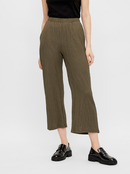 Pieces Khaki Cropped Loose Hose Pieces Lara