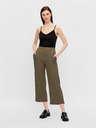 Pieces Khaki Cropped Loose Hose Pieces Lara