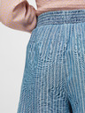 Pieces Blau gestreifte, lockere Shorts Pieces Tiffany