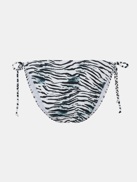 Pieces Blau-weißer gemusterter Bikiniunterteil Pieces Ginette