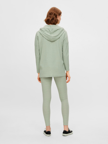 Pieces Hellgrüner Kapuzenpullover Pieces Ribbi