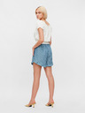 Pieces Cremefarbene kurze Bluse Pieces Leaf