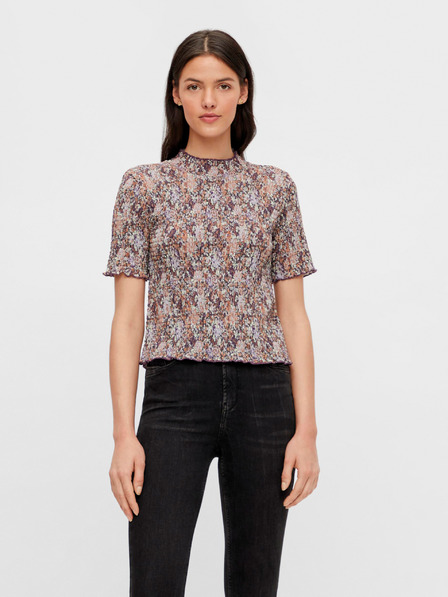 Pieces Braun gemusterte Bluse Pieces Leaste