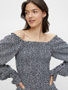 Pieces Dunkelblaue geblümte Bluse mit freien Schultern Pieces Laoise