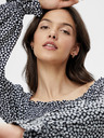 Pieces Dunkelblaue geblümte Bluse mit freien Schultern Pieces Laoise