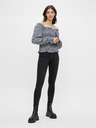 Pieces Dunkelblaue geblümte Bluse mit freien Schultern Pieces Laoise