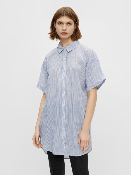 Pieces Hellblaues langgestreiftes Hemd Pieces Terra