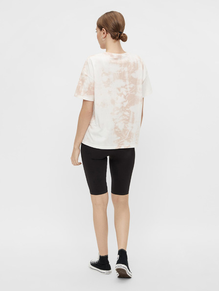 Pieces Rosa-weißes Batik-T-Shirt Pieces Panni