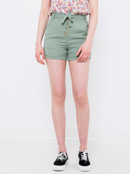 CAMAIEU Grüne Leinenshorts CAMAIEU