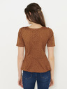 CAMAIEU Braun gepunktete Bluse CAMAIEU
