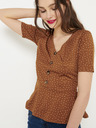 CAMAIEU Braun gepunktete Bluse CAMAIEU