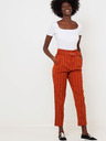 CAMAIEU Orange gestreifte Hose mit Gürtel CAMAIEU