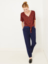 CAMAIEU Ziegelsteinfarbene Bluse mit Leopardenmuster CAMAIEU