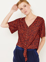 CAMAIEU Ziegelsteinfarbene Bluse mit Leopardenmuster CAMAIEU