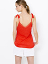CAMAIEU Rotes Tanktop mit einem Hauch von Leinen CAMAIEU