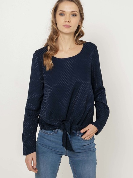 CAMAIEU Dunkelblau gemusterte Bluse CAMAIEU