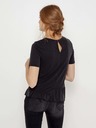 CAMAIEU Schwarzes T-Shirt mit Rüsche CAMAIEU