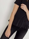 CAMAIEU Schwarzes T-Shirt mit Rüsche CAMAIEU