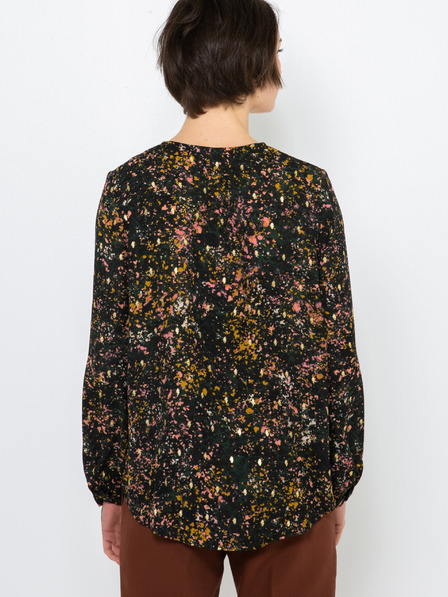 CAMAIEU Schwarz gemusterte Bluse CAMAIEU