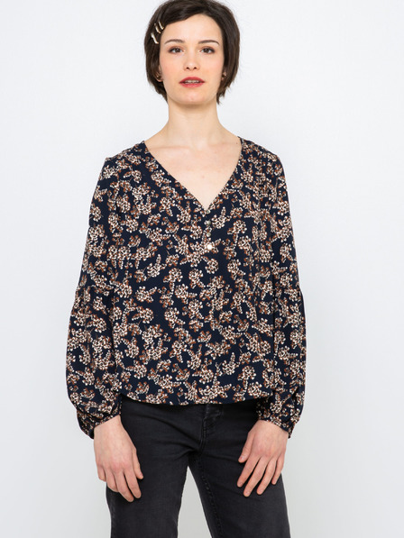 CAMAIEU Dunkelblau gemusterte Bluse CAMAIEU
