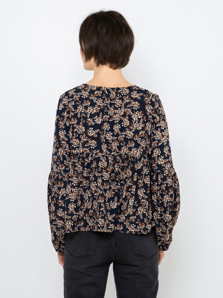 CAMAIEU Dunkelblau gemusterte Bluse CAMAIEU