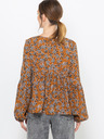 CAMAIEU Braun gemusterte Bluse CAMAIEU