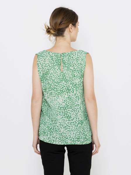 CAMAIEU Grün gemusterte Bluse CAMAIEU