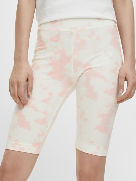 Pieces Rosa und weiß gemusterte kurze Leggings Pieces Tabbi