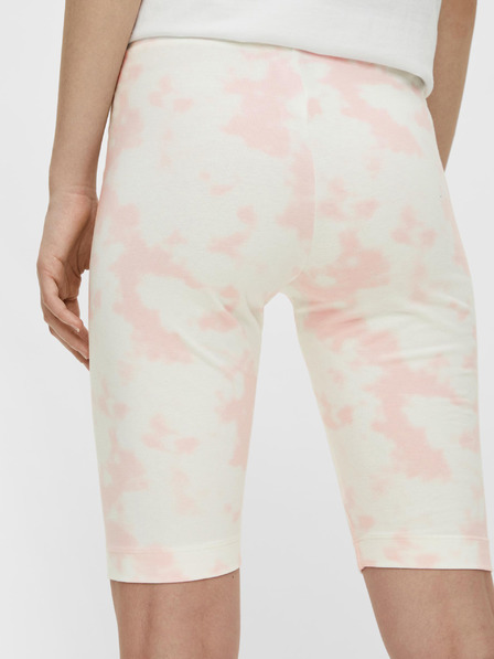 Pieces Rosa und weiß gemusterte kurze Leggings Pieces Tabbi
