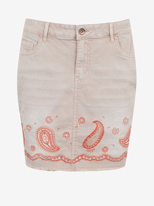 Desigual Hellrosa Jeansrock von Desigual