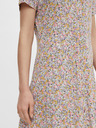 Pieces Gelbes und lila geblümtes Hemdkleid Pieces Rilla