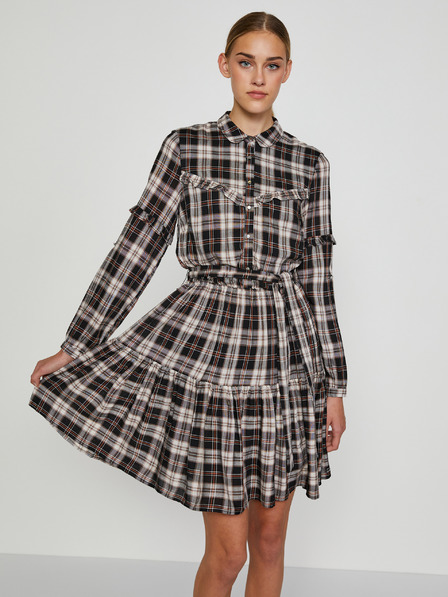 TOP SECRET Braunes kariertes Hemdkleid für Damen TOP SECRET