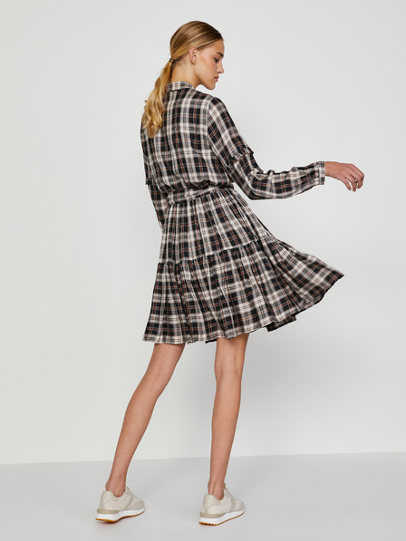 TOP SECRET Braunes kariertes Hemdkleid für Damen TOP SECRET