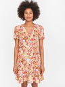 Noisy May Braunes und cremefarbenes geblümtes Button-Down-Kleid Noisy May Nika