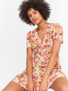 Noisy May Braunes und cremefarbenes geblümtes Button-Down-Kleid Noisy May Nika