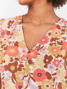 Noisy May Braunes und cremefarbenes geblümtes Button-Down-Kleid Noisy May Nika