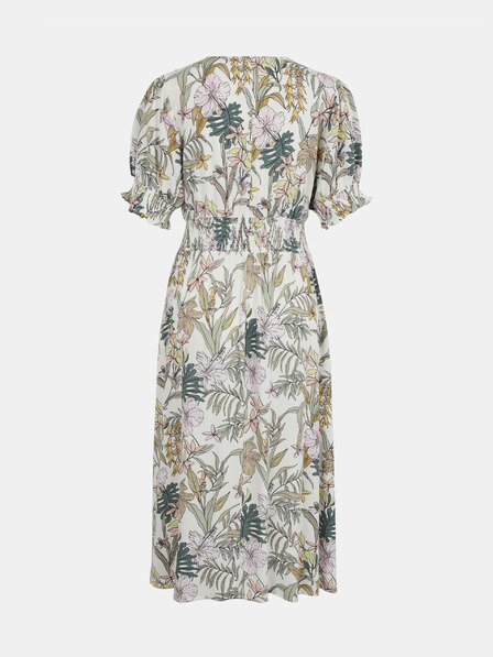 ONLY Grün-weiß geblümtes Midikleid mit Knöpfen ONLY Mars