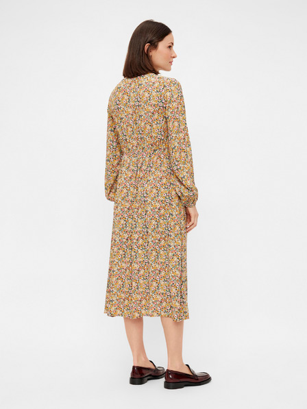 Pieces Beige geblümter Midi Pieces Gry