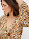 Pieces Beige geblümter Midi Pieces Gry