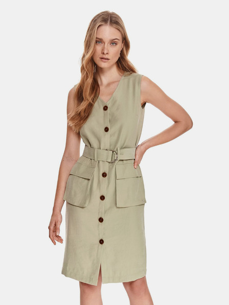 TOP SECRET Khaki-Kleid mit Gürtel TOP SECRET