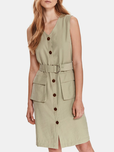 TOP SECRET Khaki-Kleid mit Gürtel TOP SECRET