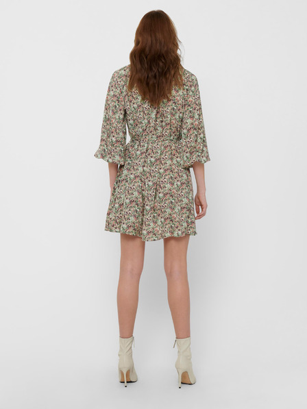 ONLY Khakifarbenes, lockeres Kleid mit Blumenmuster ONLY Kendall