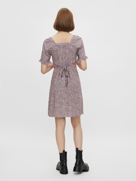 Pieces Lila geblümtes Kleid zum Binden Pieces Timberly