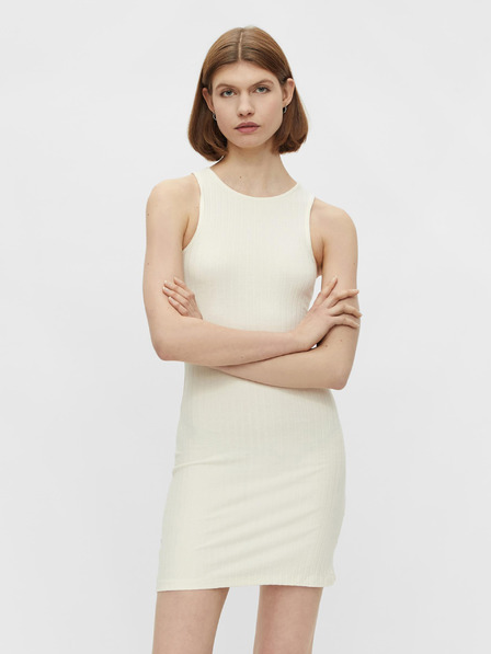 Pieces Pieces Tiana Kleid mit cremefarbenen Ärmeln
