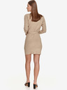 TOP SECRET Beigefarbenes Damenkleid mit Taillenbinde TOP SECRET