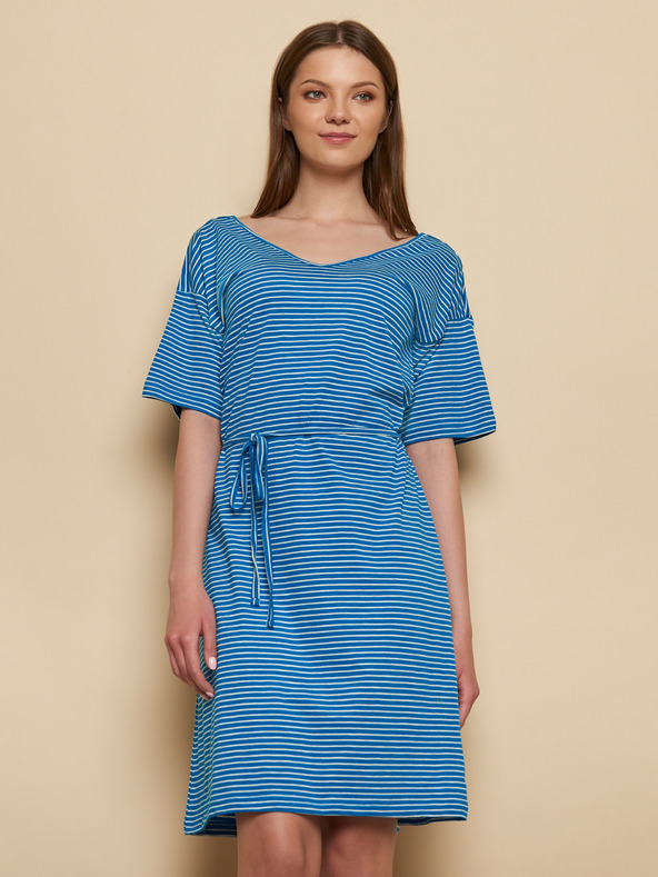Tranquillo Blau gestreiftes Kleid Tranquillo